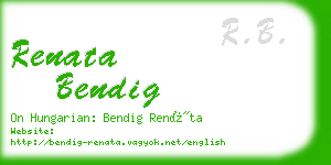 renata bendig business card